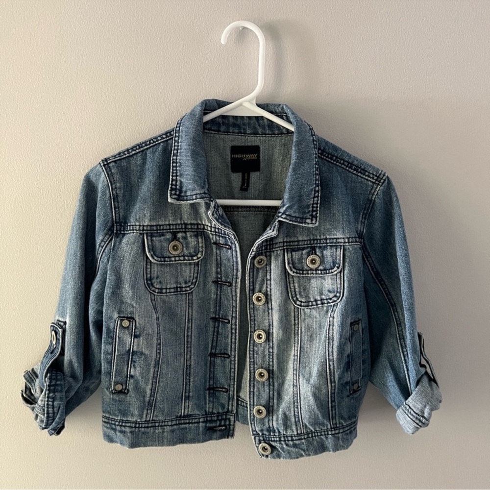 Highway Jeans Blue Cropped Denim Jacket